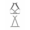 Портупея из стреп с кружевом LORRY BRA black S/M - Passion Exclusive