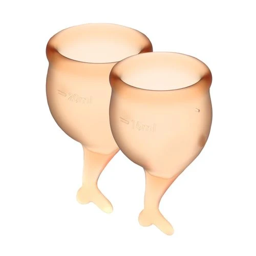 Satisfyer Feel Secure (orange) - Набор менструальных чаш не пропуская наружу ни капли