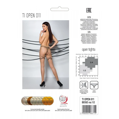 Passion TIOPEN 011 beige 3/4 (20 den) - Телесные колготки