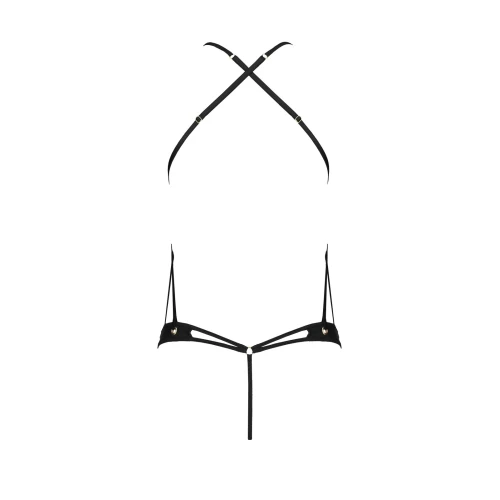 Passion TASMINA BODY black L/XL - Сексуальний боді