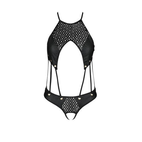 Passion TASMINA BODY black L/XL - Сексуальний боді
