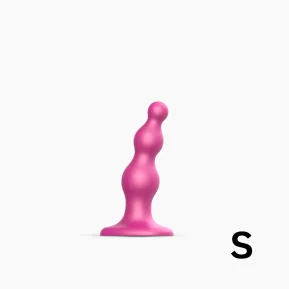 Strap-On-Me Dildo Plug Beads Framboise Metallic S- Насадка для страпону