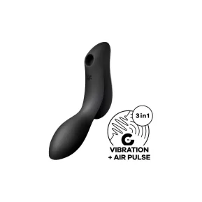 Satisfyer Curvy Trinity 2 Black - Вакуумний стимулятор з вібрацією