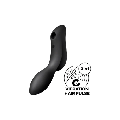 Satisfyer Curvy Trinity 2 Black - Вакуумний стимулятор з вібрацією
