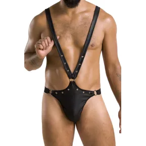 Passion 028 XXL/XXXL - Чоловічий боді із секс шопу BODY HARRY black