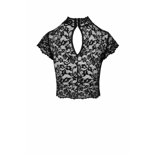 Топ Noir Handmade F303 Essence lace top with high collar - XL