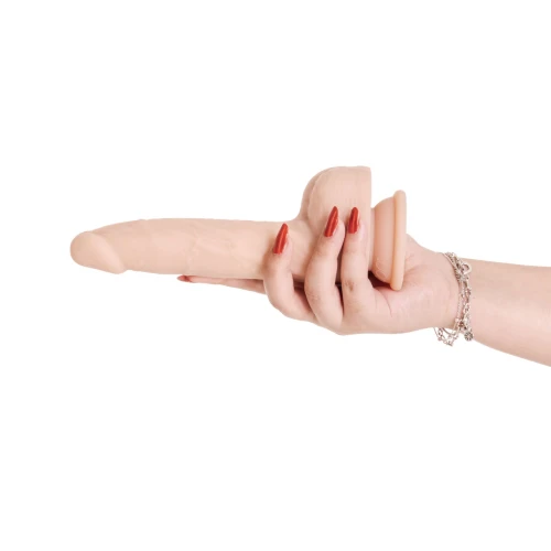 На фото фалоимитатор с пульсацией Addiction Naked Addiction 8.5” Thruster - Vanilla