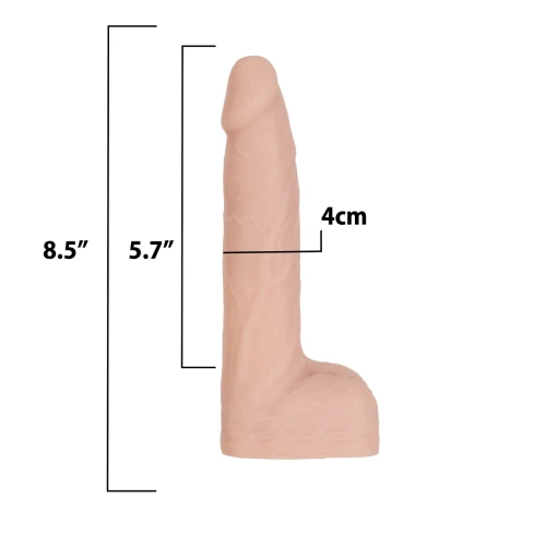 На фото фалоимитатор с пульсацией Addiction Naked Addiction 8.5” Thruster - Vanilla