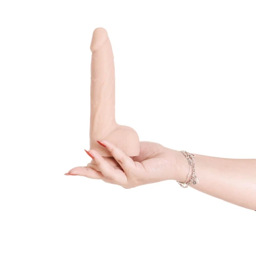 На фото фалоимитатор с пульсацией Addiction Naked Addiction 8.5” Thruster - Vanilla