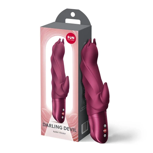 На фото вібратор Fun Factory Darling Devil Wine Red 