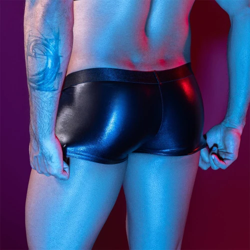 На фото еротичні чоловічі лакові труси зі шнурівкою JSY 9119T One Size