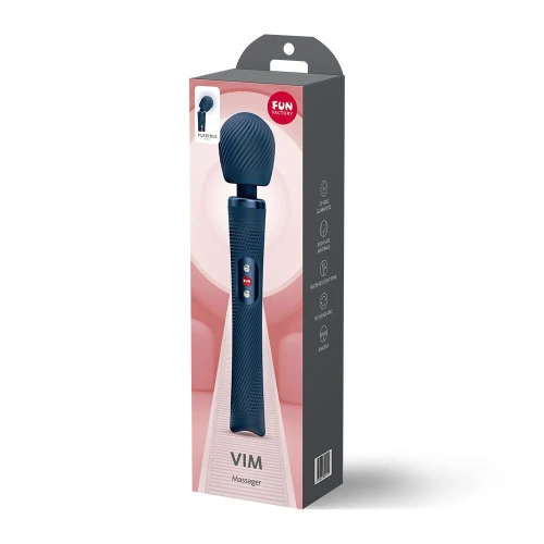 На фото вибромассажер Fun Factory VIM Vibrating Wand Nightblue, супермощный и легкий, до 6 часов работы