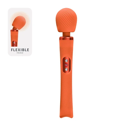 На фото вибромассажер Fun Factory VIM Vibrating Wand Orange, супермощный и легкий, до 6 часов работы