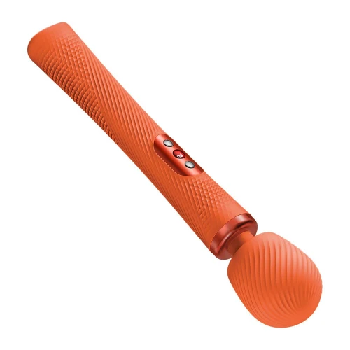 На фото вибромассажер Fun Factory VIM Vibrating Wand Orange, супермощный и легкий, до 6 часов работы