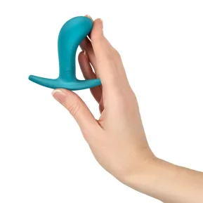 На фото анальна пробка Fun Factory BOOTIE S Aquamarine, діаметр 2,8 см, тонкий обмежувач