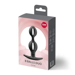 На фото анальні кульки Fun Factory B BALLS DUO Black, ефект вібрації, діаметр 3,2 та 3,6 см