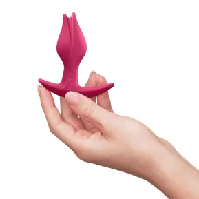 На фото анальная пробка Fun Factory BOOTIE FEM Raspberry, в виде бутона, диаметр 2,9 см, тонкий ограничитель