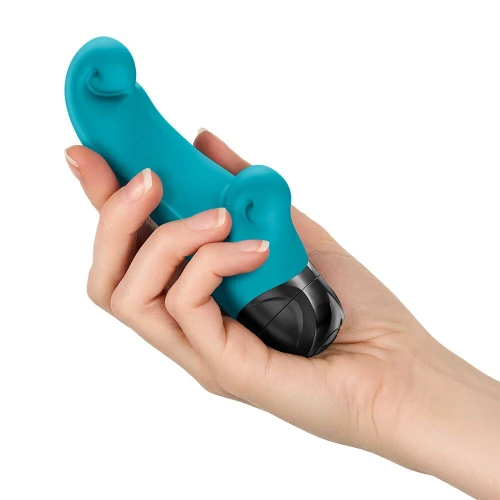 На фото вібратор-кролик Fun Factory OCEAN Aquamarine, для клітора та точки G, 6 режимів, на батарейках