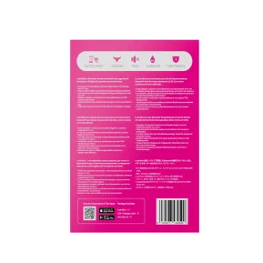 На фото изображена розовая коробка мини смарт-виброяйца Lovense Lush Mini для женщин на белом фоне.