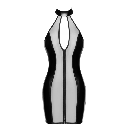 На фото сукня Noir Handmade F370 Luxuria Crystal Sheer Mini Dress L