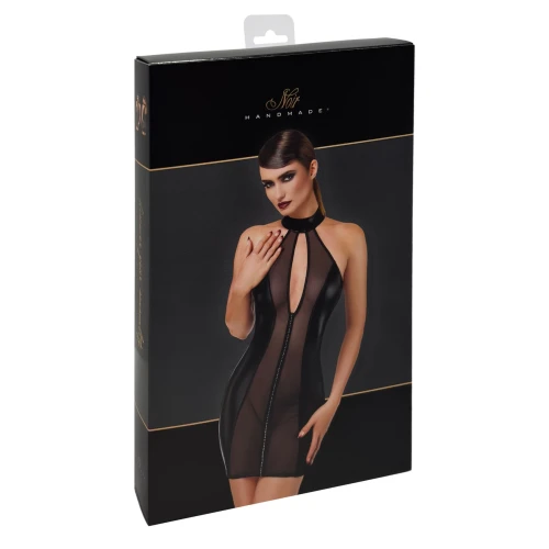 На фото сукня Noir Handmade F370 Luxuria Crystal Sheer Mini Dress XS