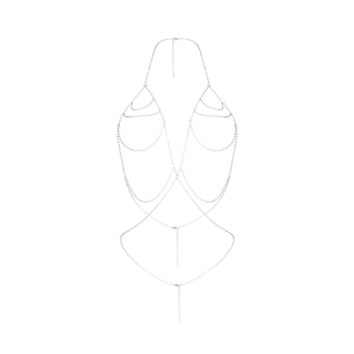 На фото украшение на грудь Obsessive Lyxa jewelry bra