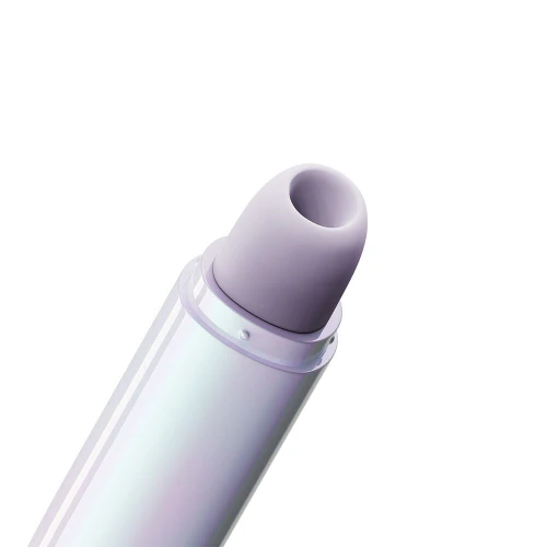 На фото вакуумний кліторальний стимулятор Zalo Lia Lavender Purple, 3 насадки, 3 режими, різна інтенси