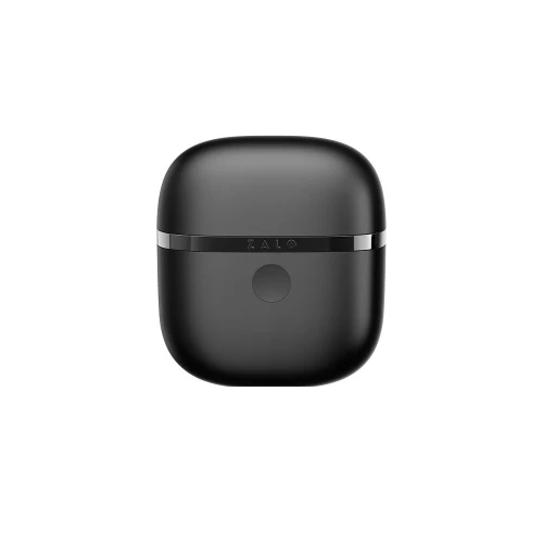 На фото ерекційне смарт-віброкільце Zalo Apis Obsidian Black, до 4 годин роботи, зарядний кейс