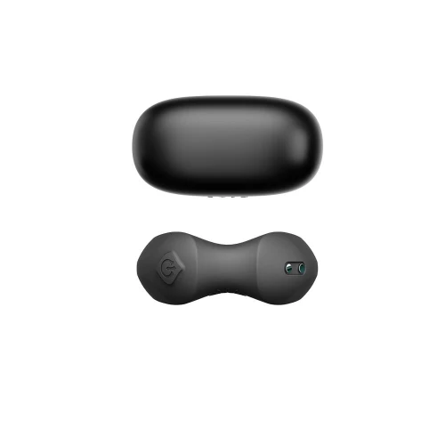 На фото ерекційне смарт-віброкільце Zalo Apis Obsidian Black, до 4 годин роботи, зарядний кейс