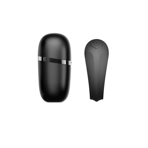 На фото ерекційне смарт-віброкільце Zalo Apis Obsidian Black, до 4 годин роботи, зарядний кейс