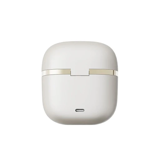 На фото ерекційне смарт-віброкільце Zalo Apis Ivory White, до 4 годин роботи, зарядний кейс 