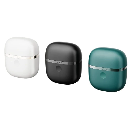 На фото ерекційне смарт-віброкільце Zalo Apis Ivory White, до 4 годин роботи, зарядний кейс 