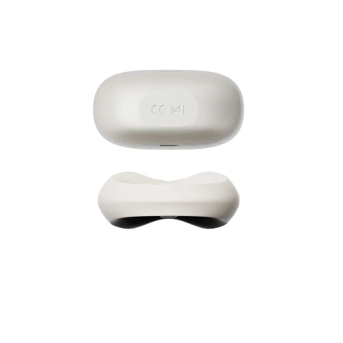 На фото ерекційне смарт-віброкільце Zalo Apis Ivory White, до 4 годин роботи, зарядний кейс 