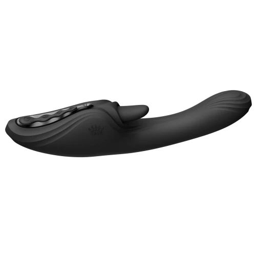 На фото смарт-вібратор Zalo Ares Obsidian Black, підігрів, 3 мотори, язичок для клітора, стимуляція точки G