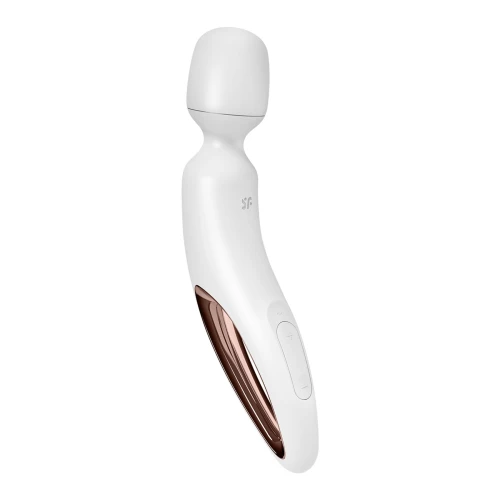 На фото вибромассажер Satisfyer Wand-erland (White/Rosegold)