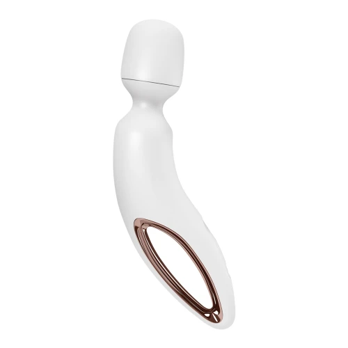 На фото вибромассажер Satisfyer Wand-erland (White/Rosegold)