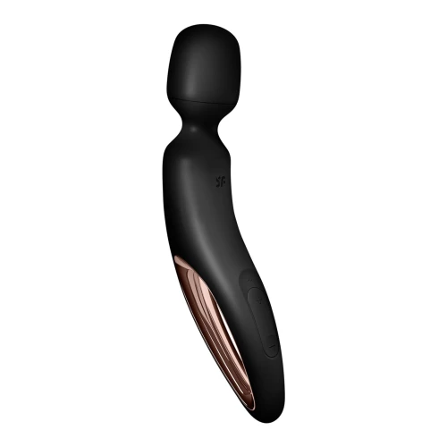 На фото вібромасажер Satisfyer Wand-erland (Black/Rosegold) 