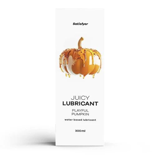 На фото лубрикант на водной основе Satisfyer Juicy Lubricant Playful Pumpkin water based 300 мл