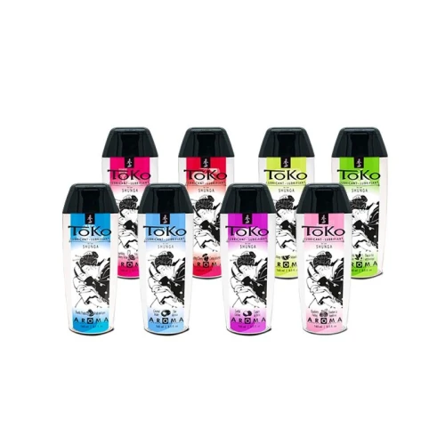 На фото лубрикант на водной основе Shunga Toko AROMA – Raspberry (165 мл), не содержит саха