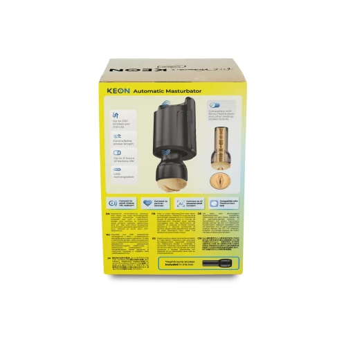 На фото інтерактивна секс-машина для чоловіків Kiiroo Keon Wi-Fi Combo Set з мастурбатором Feel Victoria 