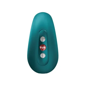 На фото вакуумний стимулятор Fun Factory Cherie Bottle Green, 12 режимів вібрації, 11 рівнів вакууму 