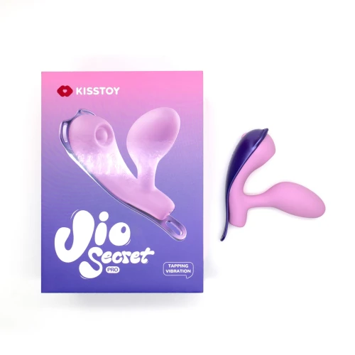 На фото віброяйце під одяг KISSTOY Viosecret Pro, з пульсацією для клітора, трусики-стрепи в комплекті