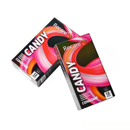 На фото презервативы Holographic Recare Delay Candy Condoms 12 шт, эффект пролонгирования, конфетный аромат