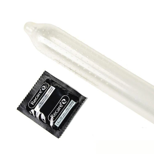 На фото презервативы Holographic Recare Ice Cream Big Dotted Condoms 12 шт, с пузырьками, аромат: мороженое