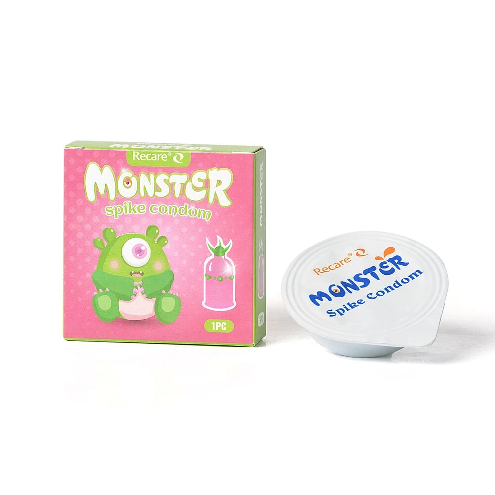 Презерватив з вусиками на кінчику Green Monster Spike Condom