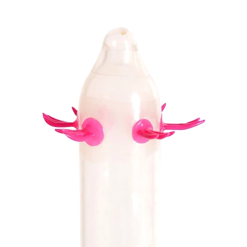 На фото насадка на член Recare Turquoise Monster Spike Condom (презерватив з вусикам