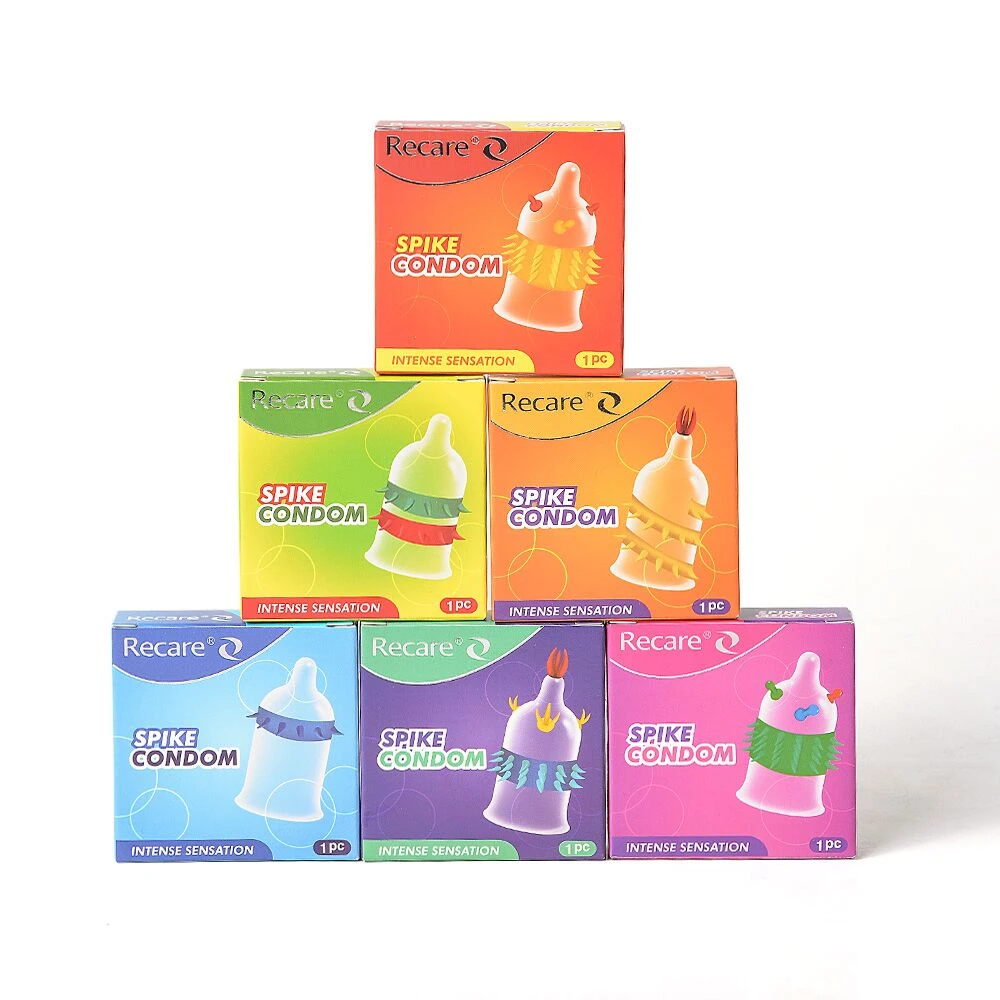 Насадка на член Recare Spike Condom Orange (презерватив с усиками и шипами)