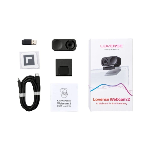 На фото вебкамера 4К с искусственным интеллектом Lovense WebCam 2, для сдержания, активация чаевыми