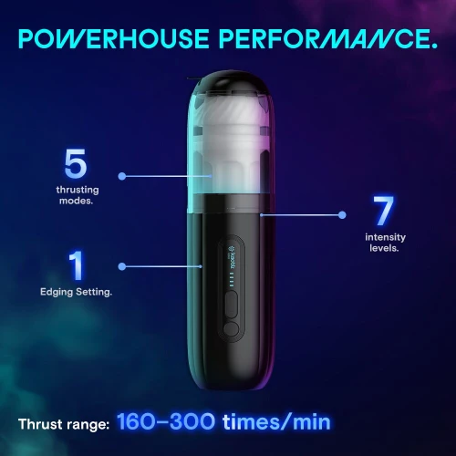 На фото смарт-мастурбатор Kaotik Labs The Shockwave, режим edging, имитация фрикций