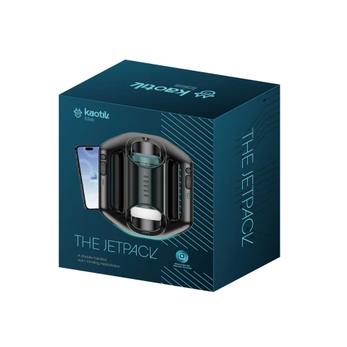 На фото смарт-мастурбатор Kaotik Labs The Jetpack, режим edging, дуже потужний, імітація фрикцій 